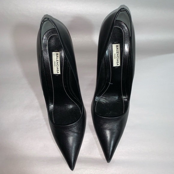 BALENCIAGA size 38.5 KNIFE wedge heel PUMPS - Picture 4 of 10